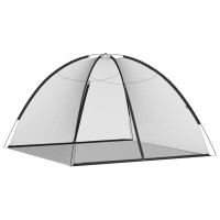 Produktbild för Myggnät med dörrar 220 mesh svart 200x200x135 cm