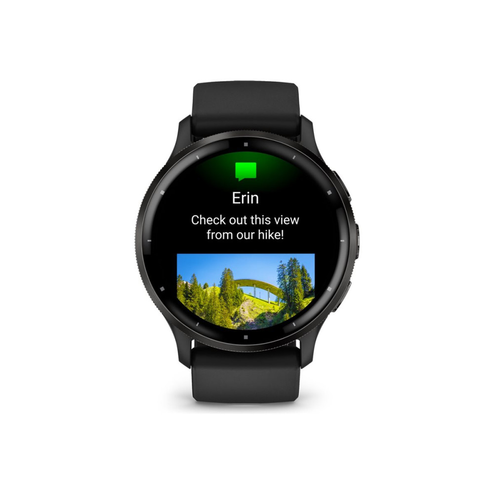 Produktbild för Garmin Venu 3 - svart fiberförstärkt polymer - smart klocka med band - 8 GB