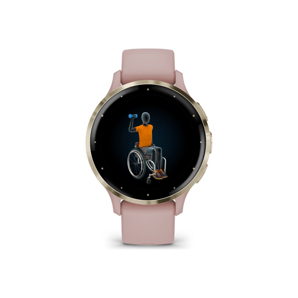 Produktbild för Garmin Venu 3S - puderrosa - smart klocka med band - 8 GB