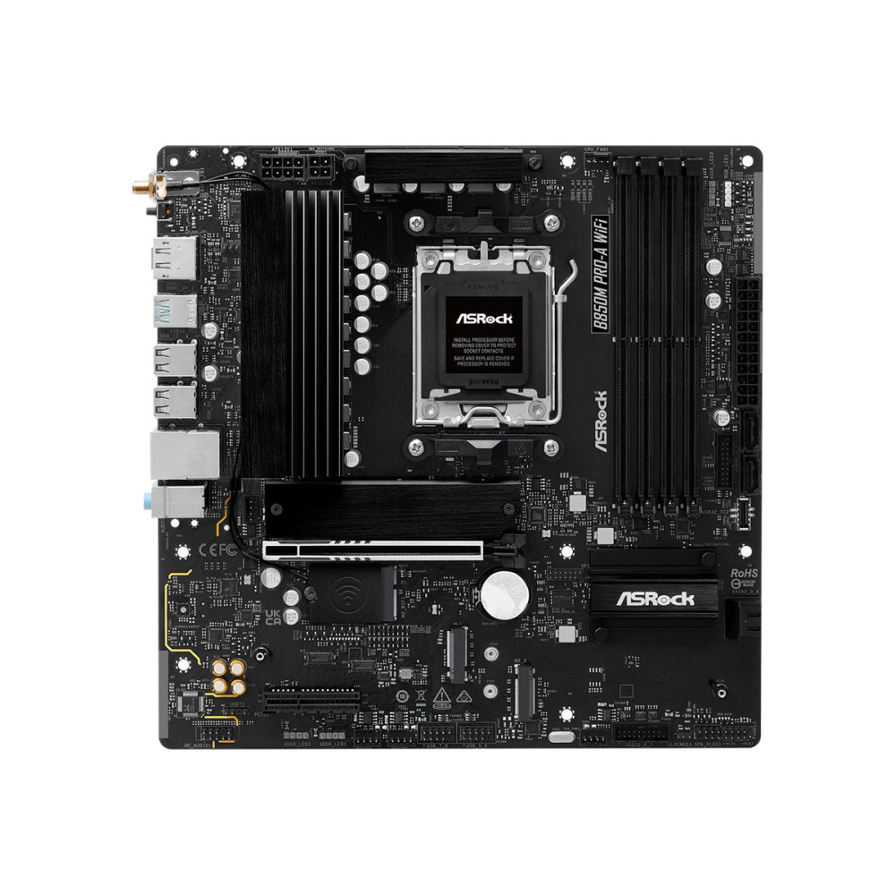Produktbild för ASRock B850M Pro-A WIFI - moderkort - micro ATX - Socket AM5 - AMD B850
