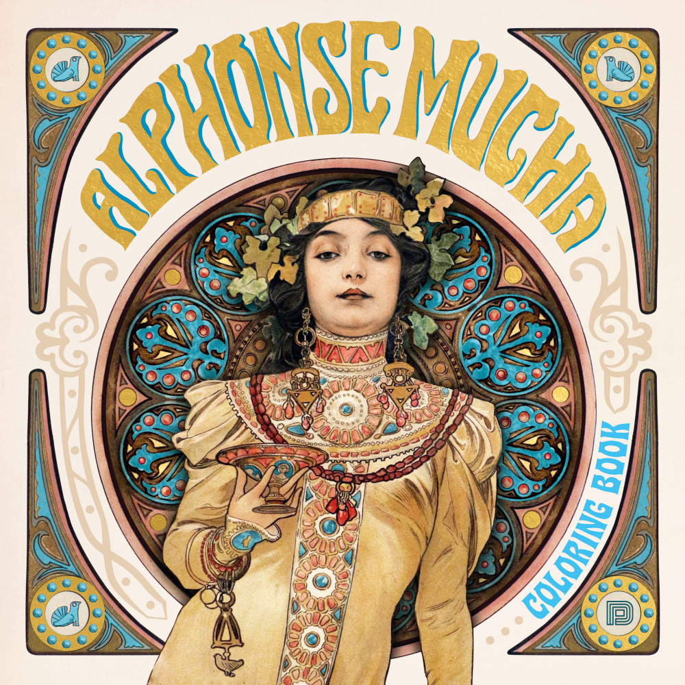 Produktbild för Alphonse Mucha Coloring Book (häftad, eng)