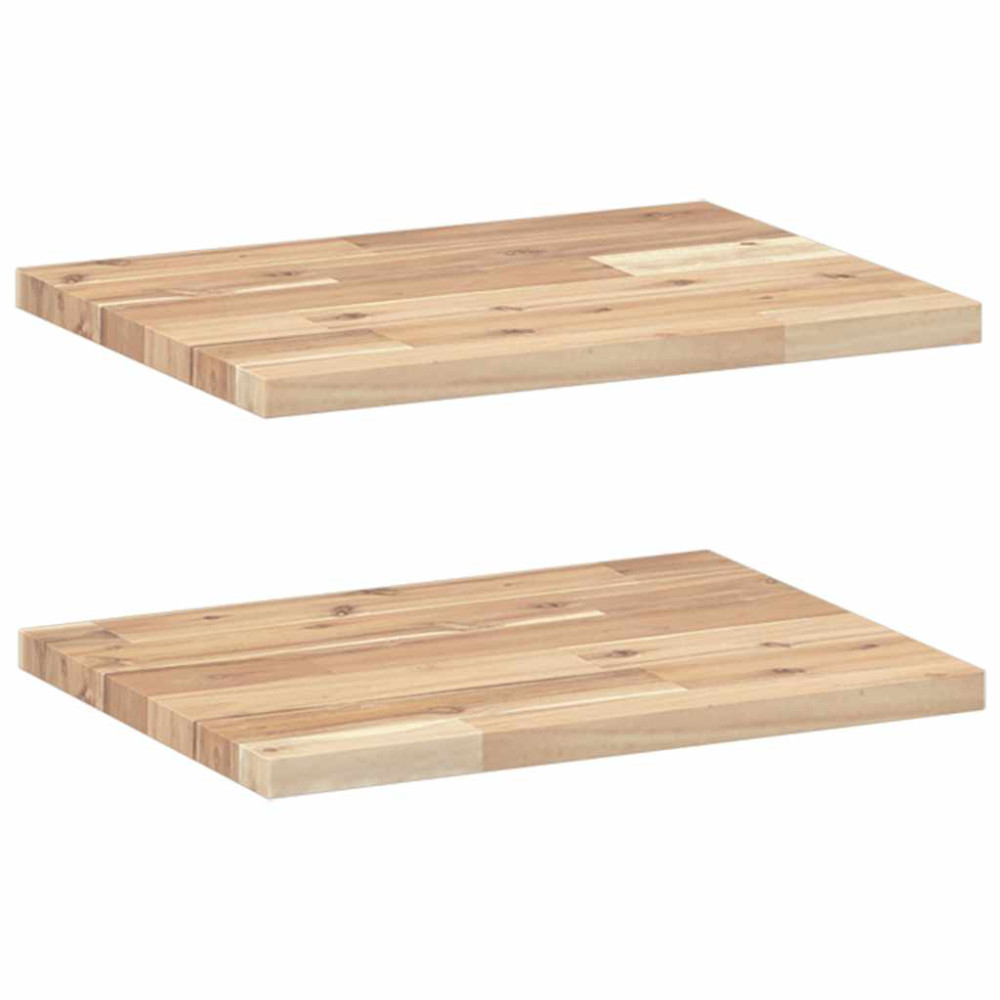 Produktbild för Svävande hyllor 2 st 40x30x2 cm obehandlat massivt akaciaträ