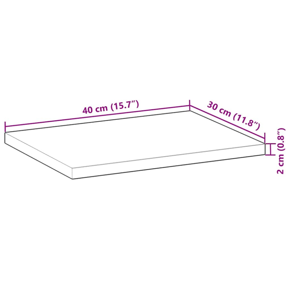 Produktbild för Svävande hyllor 2 st 40x30x2 cm obehandlat massivt akaciaträ