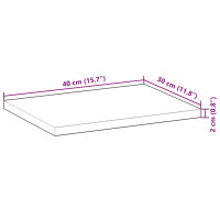 Produktbild för Svävande hyllor 2 st 40x30x2 cm obehandlat massivt akaciaträ