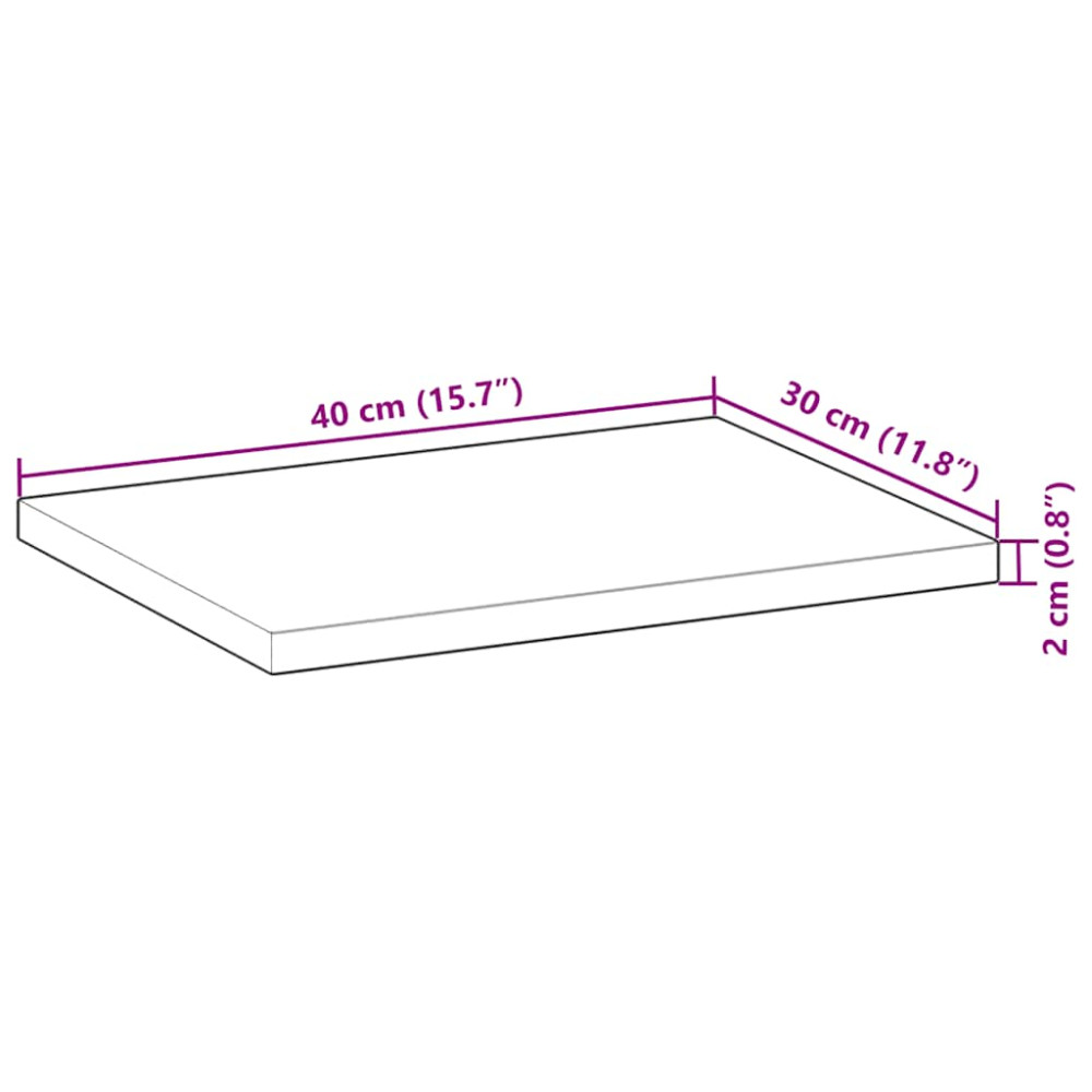 Produktbild för Svävande hyllor 3 st 40x30x2 cm obehandlat massivt akaciaträ