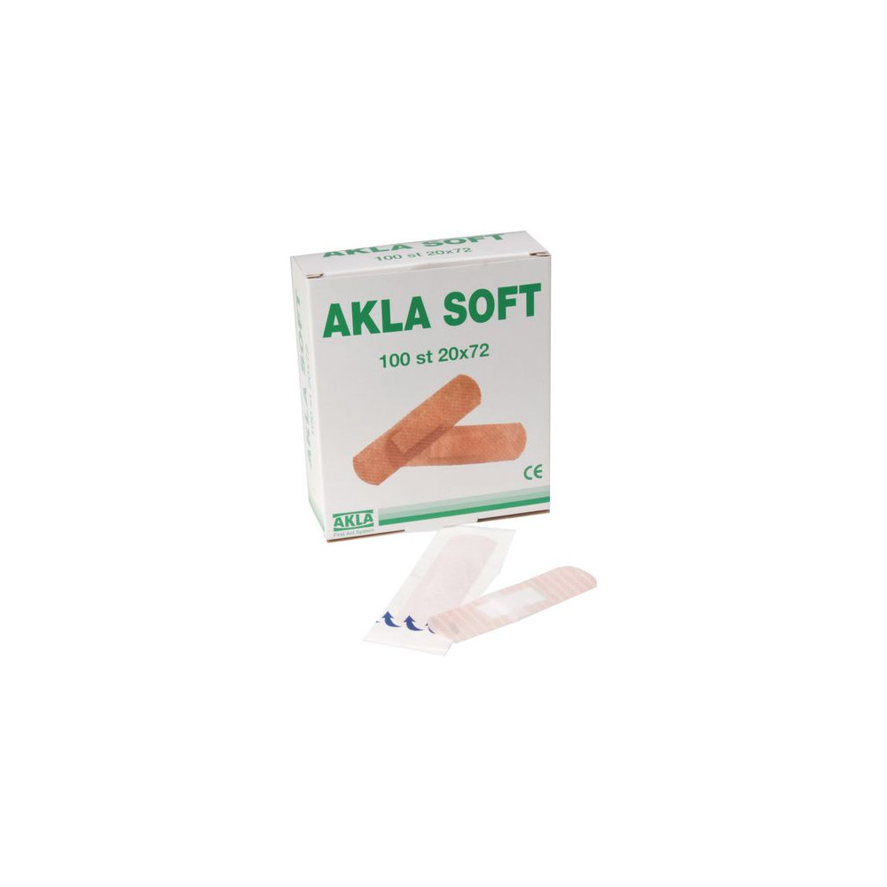 Produktbild för Plåster AKLA Soft NW 20x72mm 100/fp