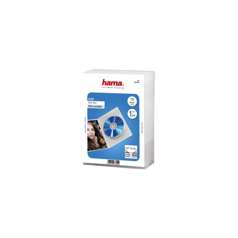 Produktbild för DVD-Box Slim Transparent 10-pack
