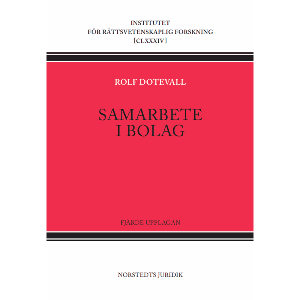 Produktbild för Samarbete i bolag : om personbolag (häftad)
