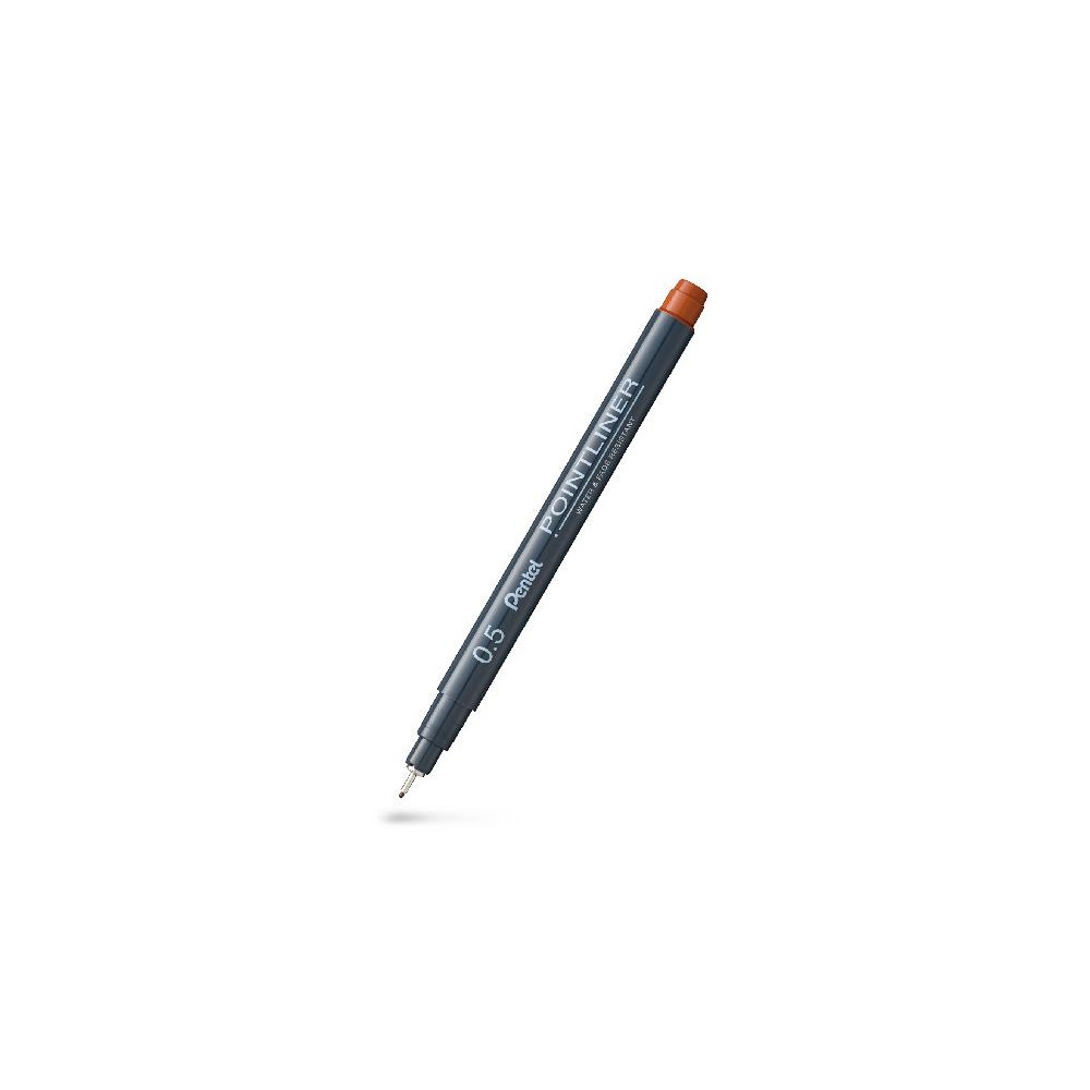 Produktbild för Fineliner PENTEL Pointliner 0,5mm brun