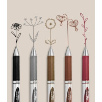 Produktbild för Gelpenna PENTEL EnerGel BL77 0,7 vinröd