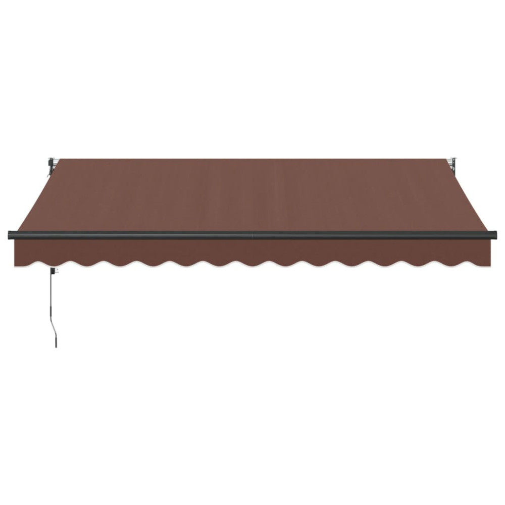 Produktbild för Markis automatiskt infällbar brun 350x250 cm