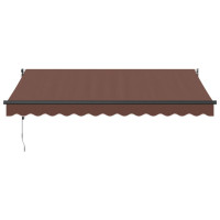 Produktbild för Markis automatiskt infällbar brun 350x250 cm