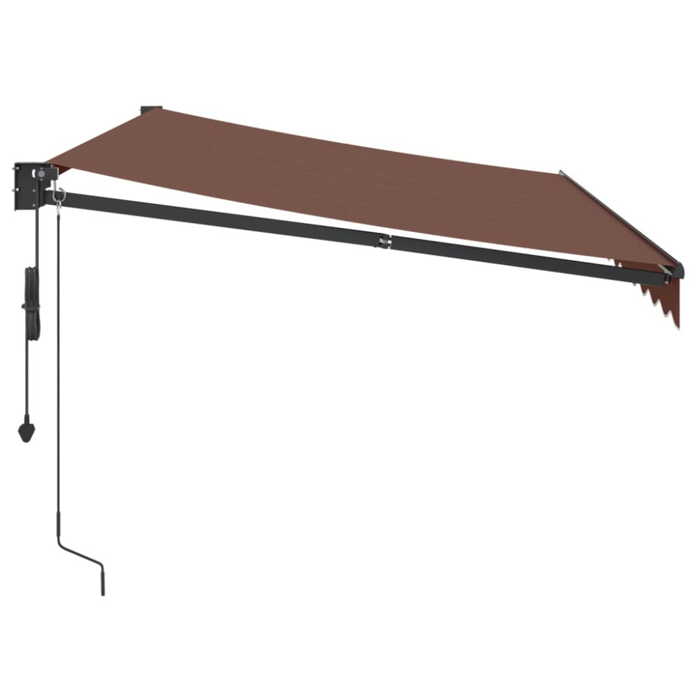 Produktbild för Markis automatiskt infällbar brun 350x250 cm