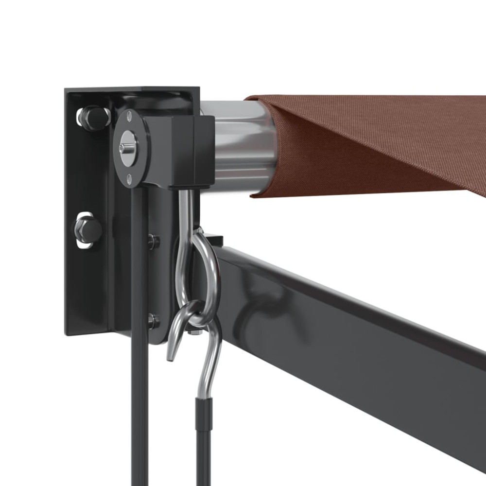Produktbild för Markis automatiskt infällbar brun 350x250 cm