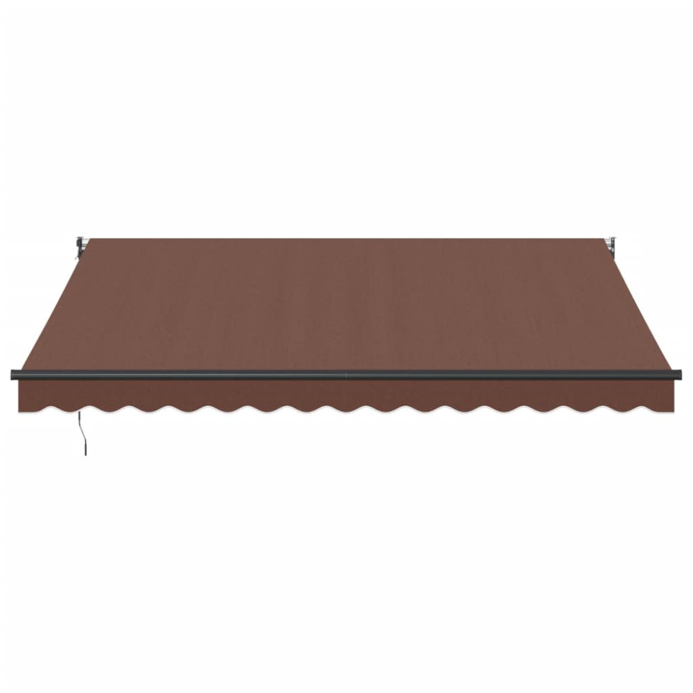 Produktbild för Markis automatiskt infällbar brun 400x300 cm