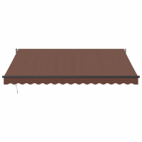 Produktbild för Markis automatiskt infällbar brun 400x300 cm