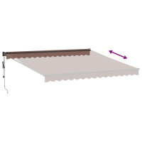 Produktbild för Markis automatiskt infällbar brun 400x300 cm