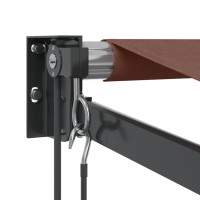 Produktbild för Markis automatiskt infällbar brun 400x300 cm