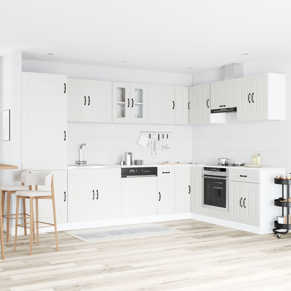 Produktbild för Köksskåp med dörr Kalmar Vit 80 x 46 x 81,5 cm Konstruerat trä