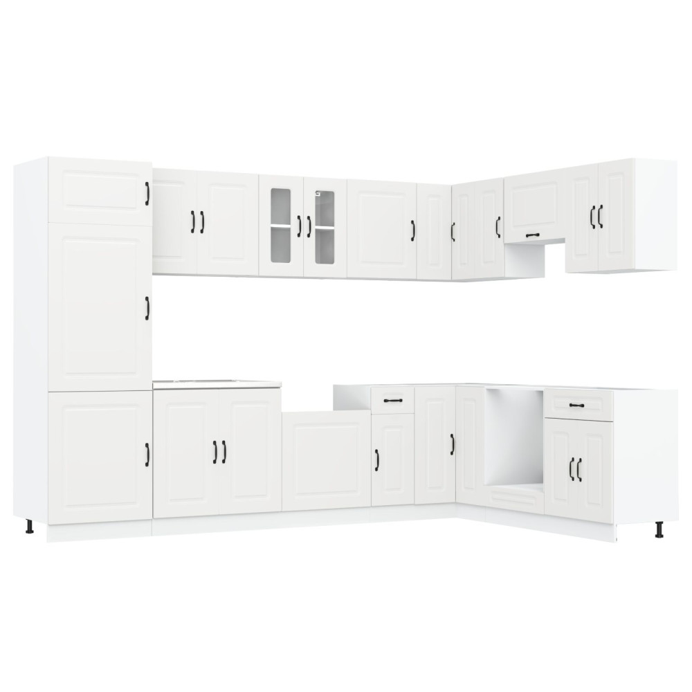 Produktbild för Köksskåp med dörr Kalmar Vit 80 x 46 x 81,5 cm Konstruerat trä