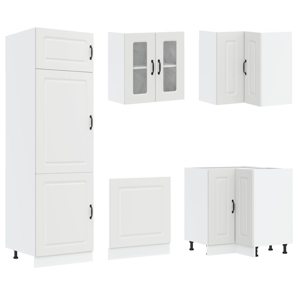 Produktbild för Köksskåp med dörr Kalmar Vit 80 x 46 x 81,5 cm Konstruerat trä