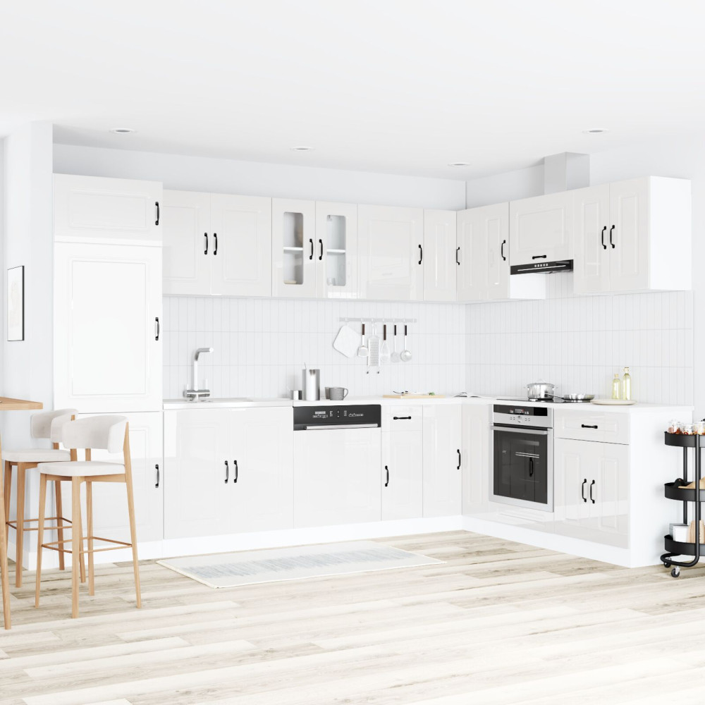 Produktbild för Köksskåp Kalmar Blank vit 80 x 46 x 81,5 cm Konstruerat trä