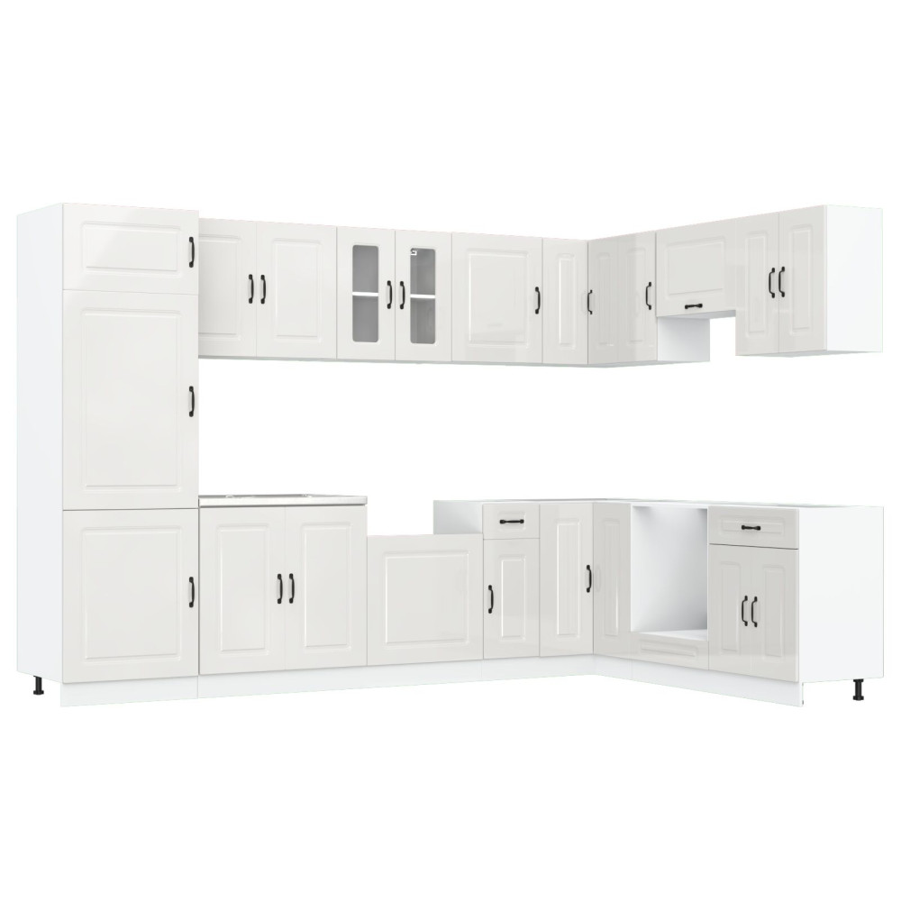 Produktbild för Köksskåp Kalmar Blank vit 80 x 46 x 81,5 cm Konstruerat trä