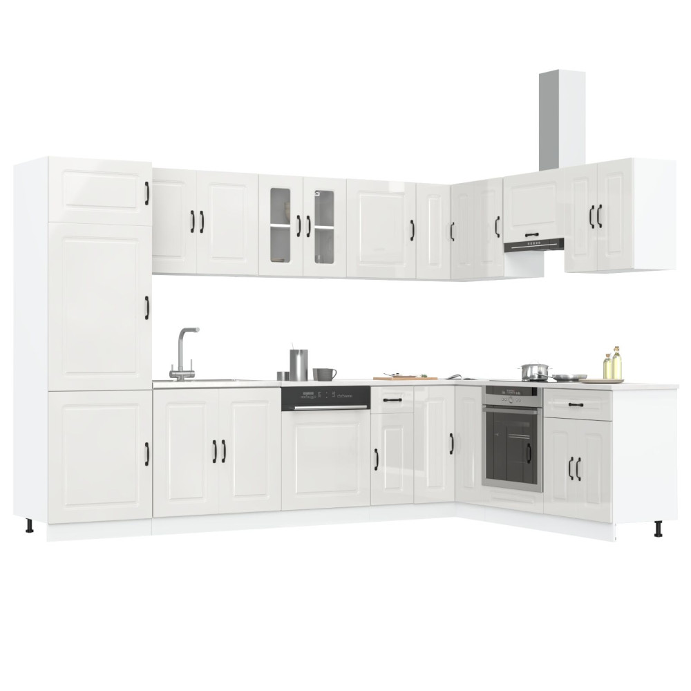 Produktbild för Köksskåp Kalmar Blank vit 80 x 46 x 81,5 cm Konstruerat trä