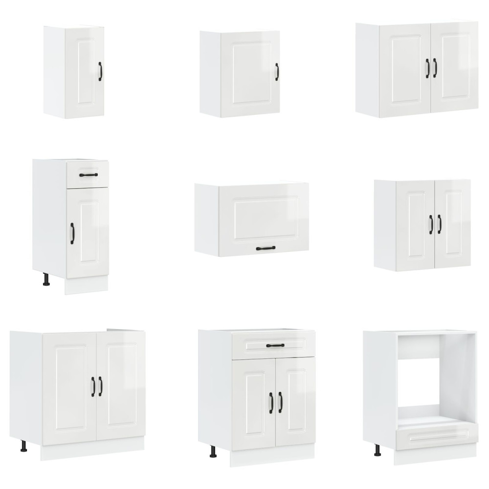 Produktbild för Köksskåp Kalmar Blank vit 80 x 46 x 81,5 cm Konstruerat trä