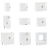 Produktbild för Köksskåp Kalmar Blank vit 80 x 46 x 81,5 cm Konstruerat trä