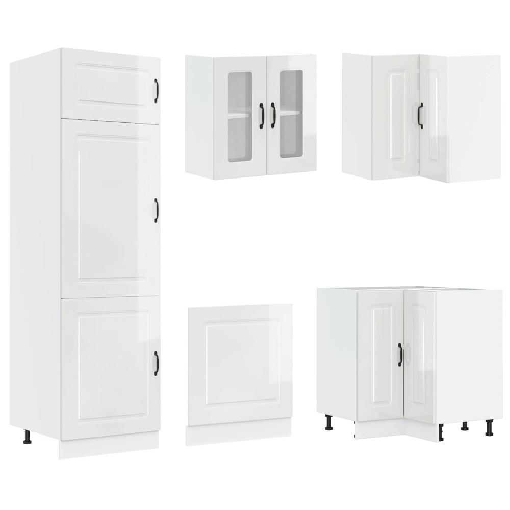 Produktbild för Köksskåp Kalmar Blank vit 80 x 46 x 81,5 cm Konstruerat trä