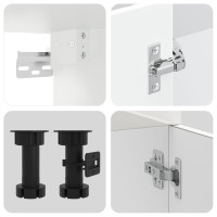 Produktbild för Köksskåp Kalmar Blank vit 80 x 46 x 81,5 cm Konstruerat trä