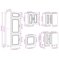 Produktbild för Köksskåp Kalmar Sonoma-ek 80 x 46 x 81,5 cm Konstruerat trä