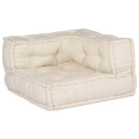Produktbild för Modulsofa enhet 2 pcs Gräddvit 140 x 70 x 56 cm Tyg