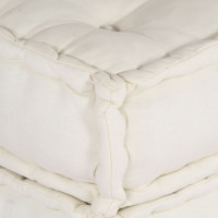 Produktbild för Modulsofa enhet 4 pcs Gräddvit Tyg