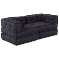Produktbild för Modulsofa enhet 2 pcs Antracit 140 x 70 x 56 cm Tyg