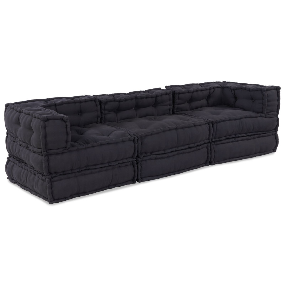 Produktbild för Modulsofa enhet 3 pcs Antracit Tyg
