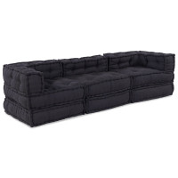 Produktbild för Modulsofa enhet 3 pcs Antracit Tyg