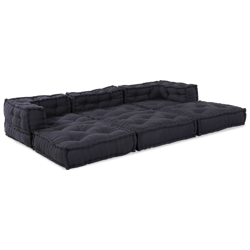 Produktbild för Modulsofa enhet 3 pcs Antracit Tyg