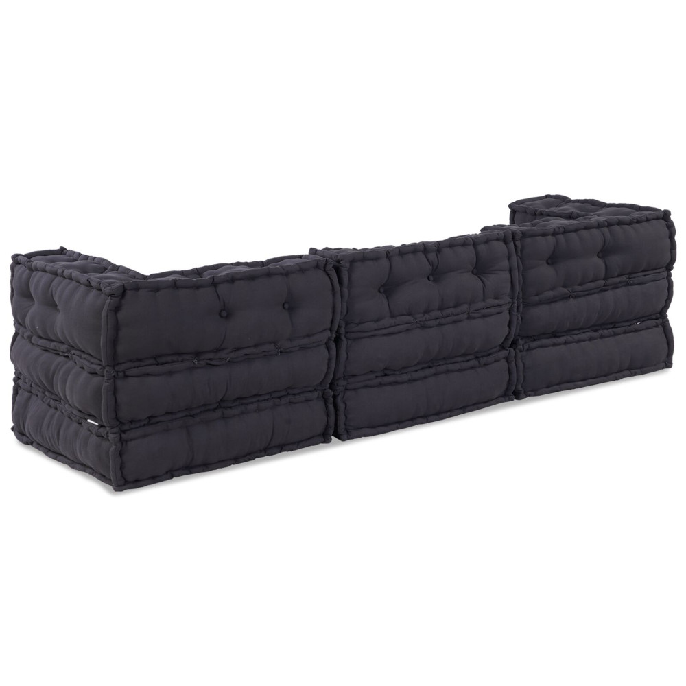 Produktbild för Modulsofa enhet 3 pcs Antracit Tyg