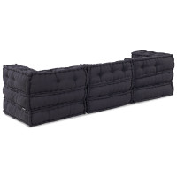 Produktbild för Modulsofa enhet 3 pcs Antracit Tyg