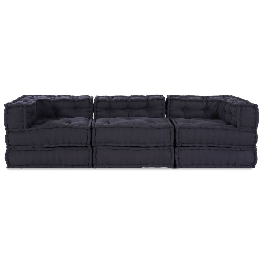 Produktbild för Modulsofa enhet 3 pcs Antracit Tyg