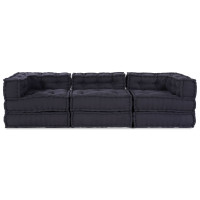 Produktbild för Modulsofa enhet 3 pcs Antracit Tyg