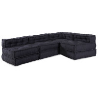 Produktbild för Modulsofa enhet 4 pcs Antracit Tyg