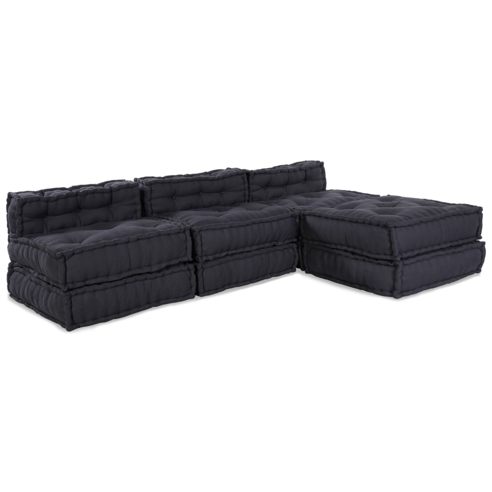 Produktbild för Modulsofa enhet 4 pcs Antracit Tyg
