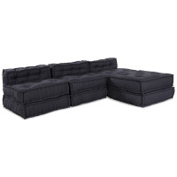 Produktbild för Modulsofa enhet 4 pcs Antracit Tyg