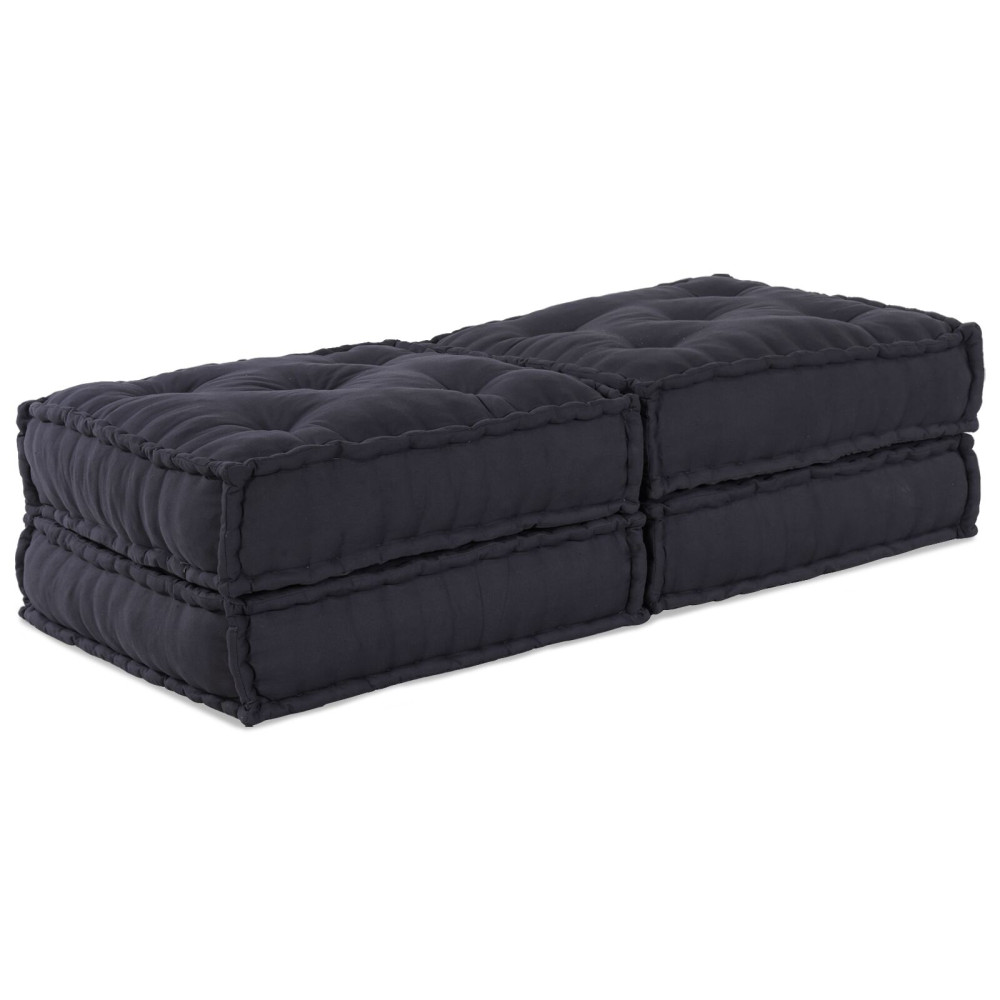Produktbild för Modulsofa enhet 2 pcs Antracit 140 x 70 x 36 cm Tyg