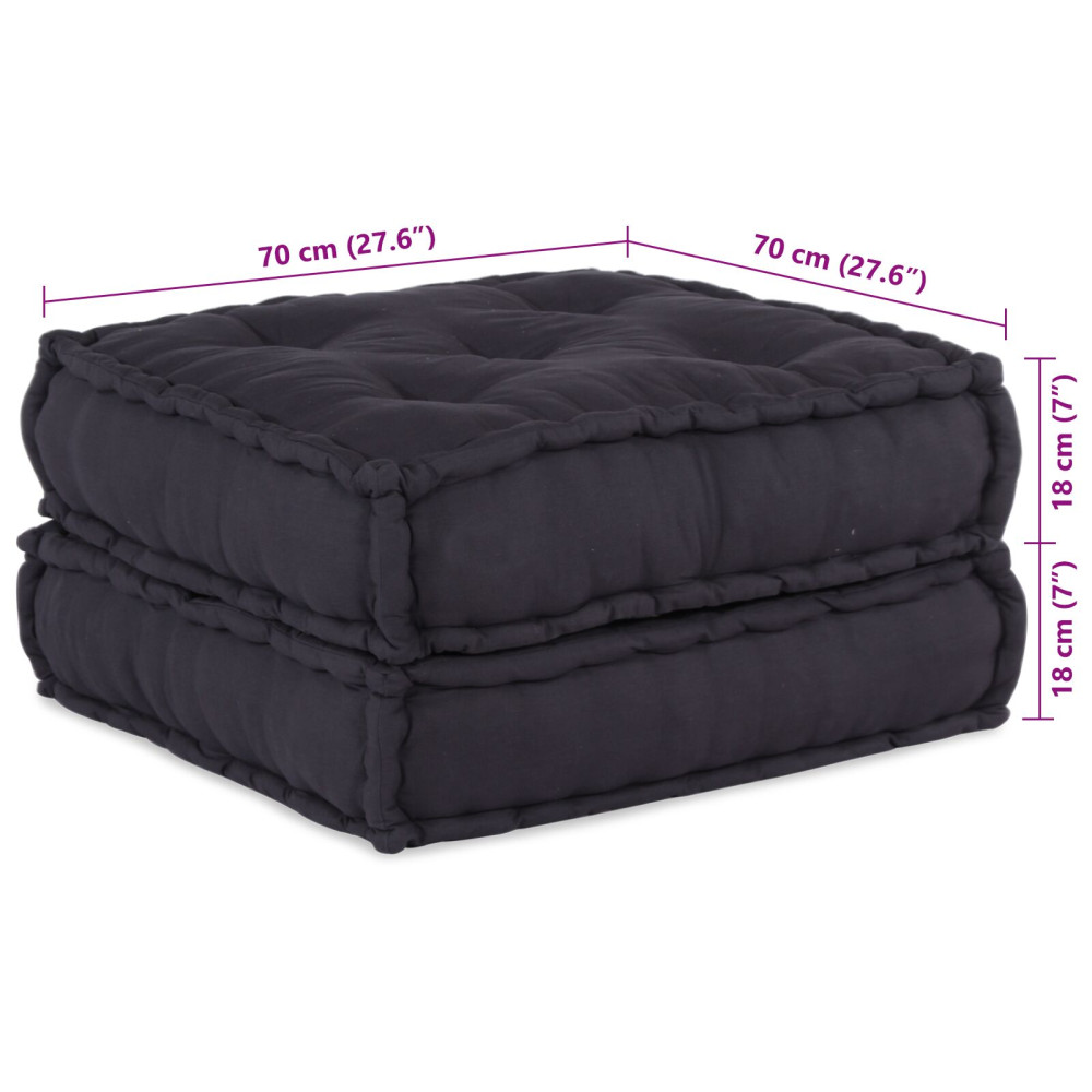 Produktbild för Modulsofa enhet 2 pcs Antracit 140 x 70 x 36 cm Tyg
