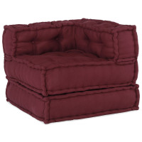 Produktbild för Modulsofa enhet 3 pcs Bordeaux Tyg