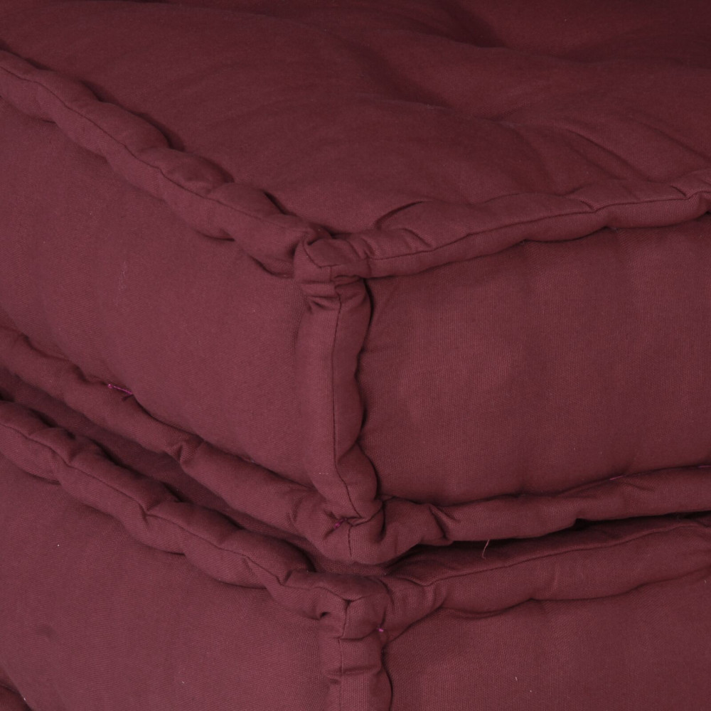 Produktbild för Modulsofa enhet 4 pcs Bordeaux Tyg